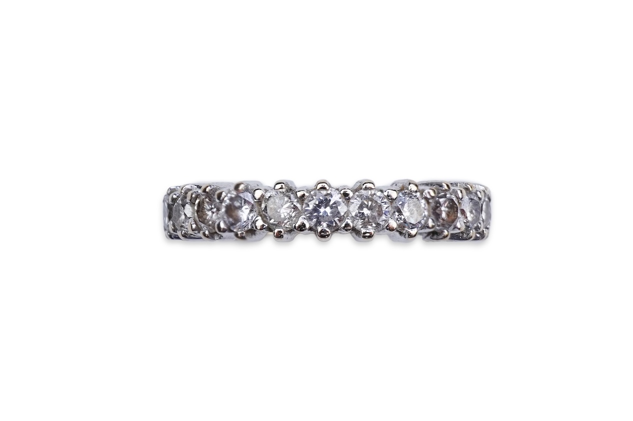 A diamond eternity ring